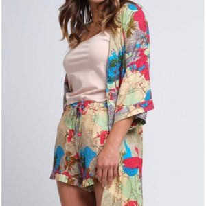 Sudara Punjammies Print Anju Kimono Robe Bathrobe L/XL